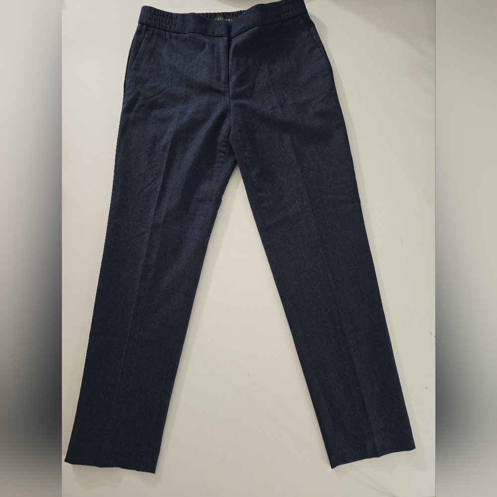Talbots Italian Flannel Wool Pants – Navy – Size 2 – Excellent Condition